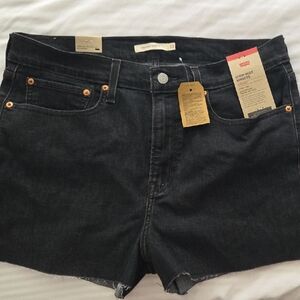 Levi's Women's Black High-Rise Shorts